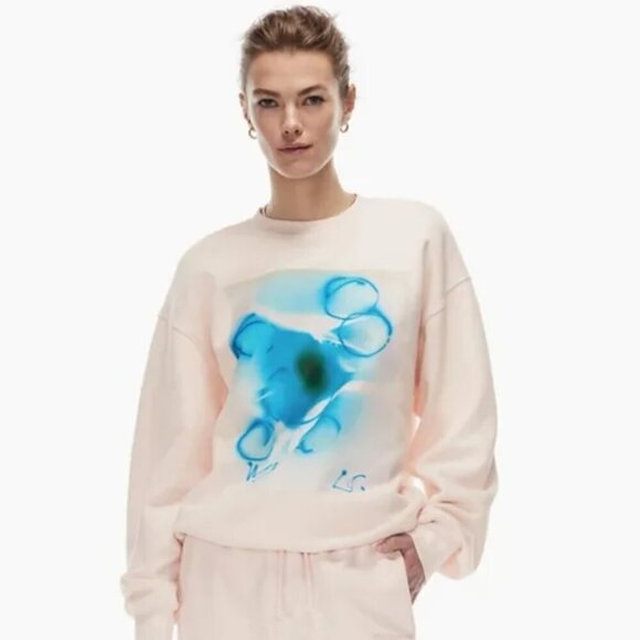 Aritzia Community x Lea Colombo Limited Edition Crewneck Pink Blue Size Medium - Picture 3 of 7